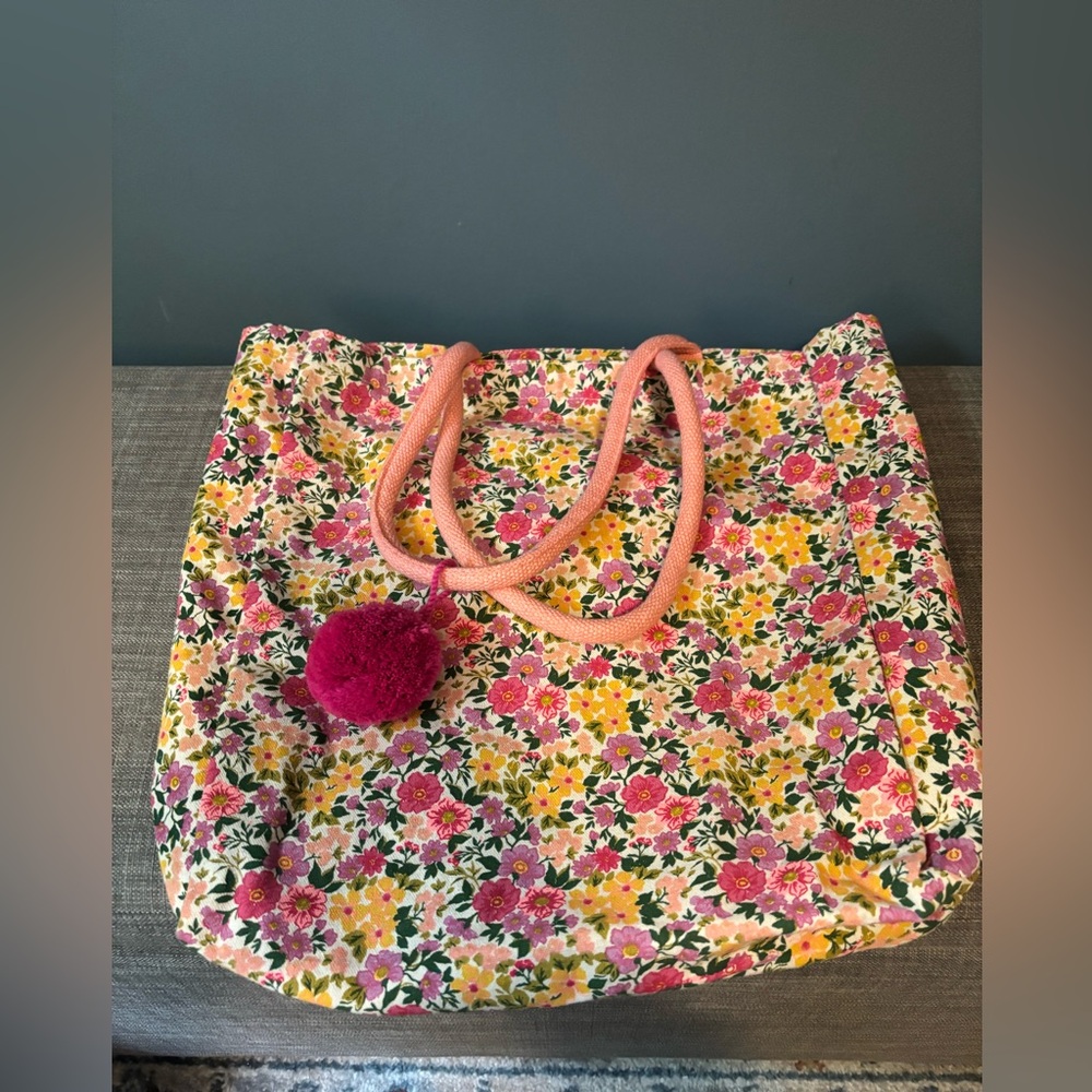 Floral Pink Tote Bag